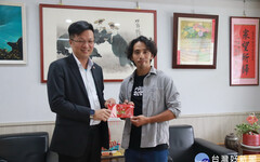 自由車選手盧紹軒114年全國運動會奪銅 投市長張嘉哲接見期許在地任教