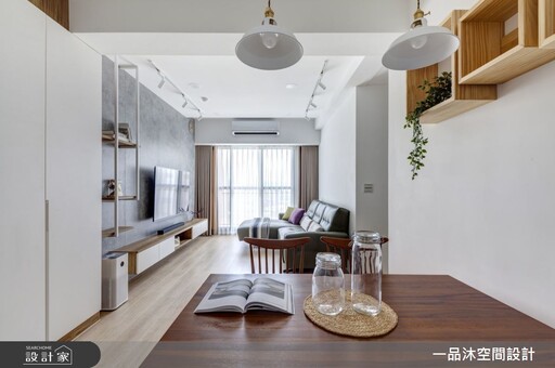 18坪新成屋以特色花磚與溫暖木質，為一家三口實現收納滿分的現代風特色居宅