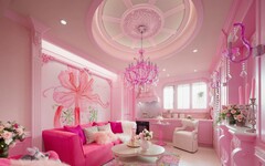 13坪2房小宅實現粉紅芭比的夢幻電影場景！結合手繪、雕花藝術、實用收納機能，探尋自我的美好境界！
