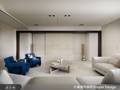 87坪現代感都會豪宅,以奶油色x弧形打造親子宅內的溫柔邂逅