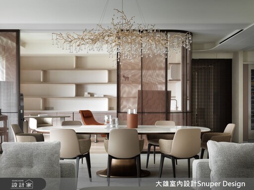 87坪現代感都會豪宅,以奶油色x弧形打造親子宅內的溫柔邂逅