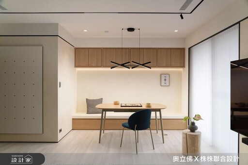 木格柵式玻璃門的穿透感，為 71 坪輕日式美宅打造輕盈生活～