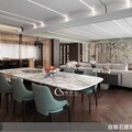 95坪混搭風豪邸以大理石鋪陳的雅緻場域，圓弧語彙串連生活層次