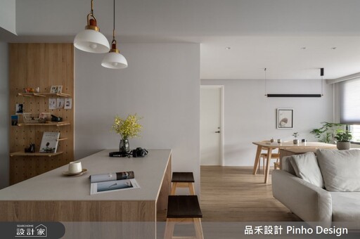 一人一貓入住擁有柔和光感的38坪侘寂宅,單身生活也能如此有溫度!