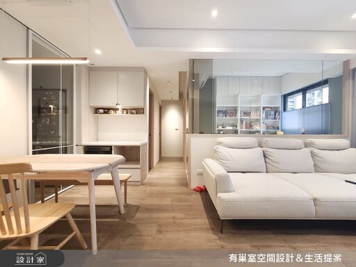25坪暖心北歐宅,半玻璃隔間多功能書房兼客房,舒適與實用兼具的三口之家生活提案