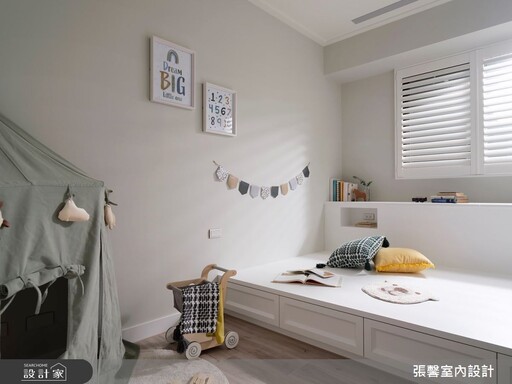 高雄 鼓山42坪預售屋以美式X純白,寫下一家四口的淺色系優雅日常