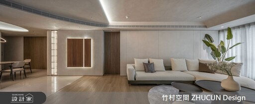中古屋格局優化×畸零空間再生!圓弧語彙翻轉60坪侘寂機能宅