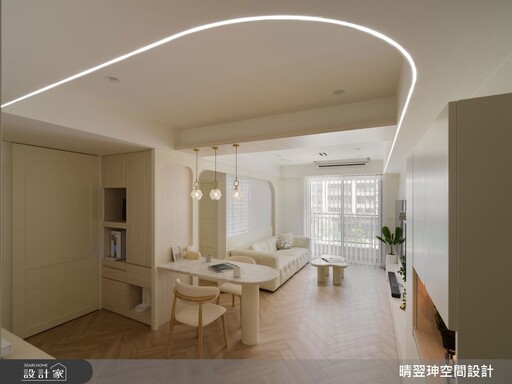 不再只有制式風格!台積電屋主百萬預算打造奶油無印風, 18 坪新成屋擁抱舒適三房兩廳的人寵共樂生活