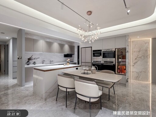 光影×動線讓奢華與舒適兼具,45坪現代混搭宅的優雅日常