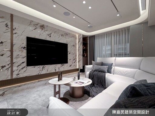 光影×動線讓奢華與舒適兼具,45坪現代混搭宅的優雅日常