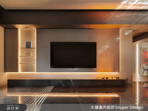 台中57坪現代風住宅設計,潮流公仔收藏與毛孩共生的家