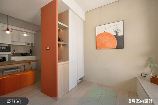 陽光女孩的北歐風居家！單車收納＋瑜珈空間，溫暖珊瑚橘注入活力感！