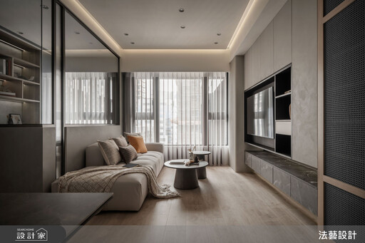 21 坪現代混搭宅，灰白質感勾勒自在愜意的家