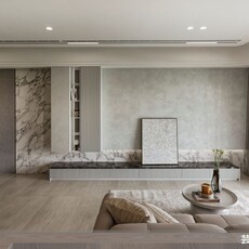 40坪現代優雅宅，柔和色彩與細膩材質營造舒適生活氛圍