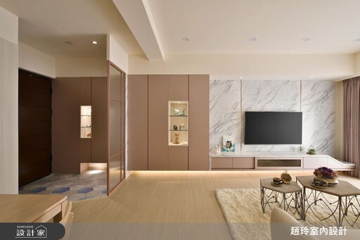 桃園21坪中古屋翻新全紀錄，柔粉調現代宅演繹生活的細膩層次