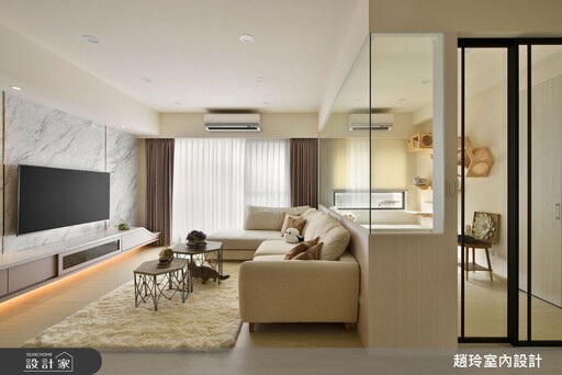 桃園21坪中古屋翻新全紀錄，柔粉調現代宅演繹生活的細膩層次