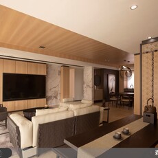 50坪新東方風設計，融合中式雅韻與現代美學創造溫潤優雅的理想家居