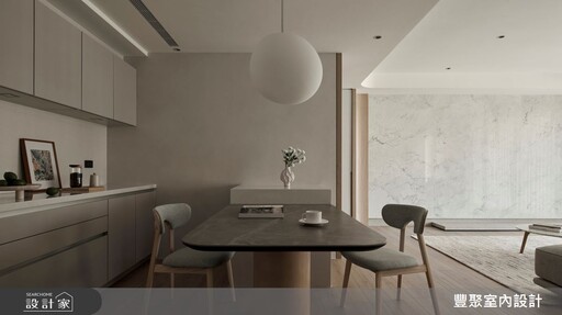 從預售屋到現代風，42坪親子宅以奶茶色實現溫潤生活感