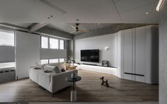 斜角設計讓小宅輕鬆擁抱三房兩廳！弧形設計x斜率延伸，替 18 坪小宅撰寫專屬的生活程式碼