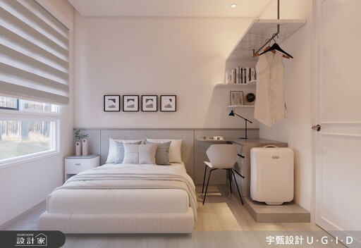 15 坪規劃兩房零壓迫!懸浮收納和二進式設計,光感放大術建構空間感與機能兼具的現代小宅