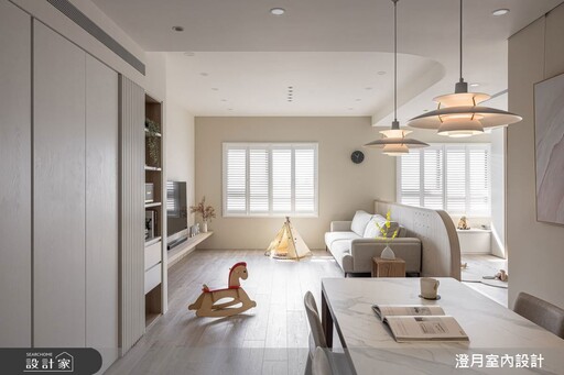 溫柔曲線與光影共譜的北歐日常，打造一家四口的安心小天地