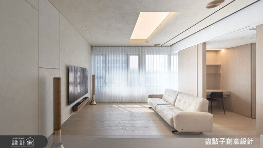 20坪退休宅翻轉成開放式可變空間，移動書房展現彈性生活