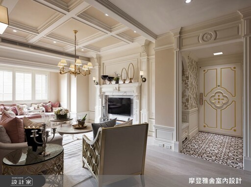 把飛行思念化為設計！20 年起家厝變身歐洲宮廷，法式洛可可風和手繪壁畫實現三代同堂的愛與傳承