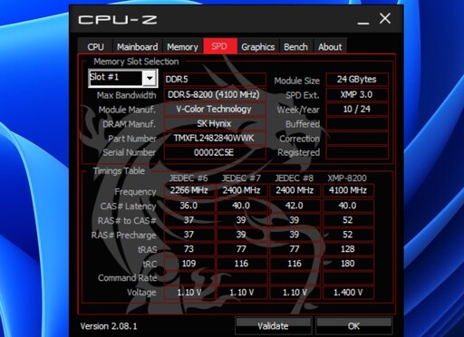 v-color Manta DDR5 XFinity MPOWER 版記憶體搭微星Z790MPOWER主機板評測分享：極致效能平價神組合