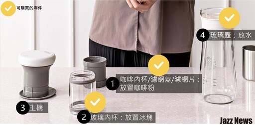 具真空抽吸技術萃取的 THERMOS 膳魔師「冷萃咖啡機」開箱使用分享