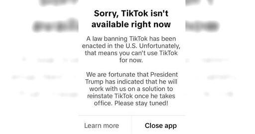 大限已到！TikTok首頁跳公告 宣布在美國停止服務