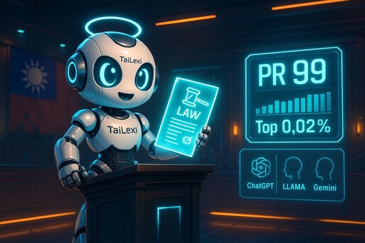 TaiLexi AI 模擬律師高考PR99 超越國際主流AI 展現台灣法律AI 實力
