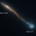 兩星系衝入處女座星系團 揭1.6百萬光年氫尾與跨星系氣橋奧秘