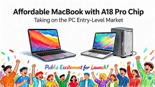 蘋果傳平價MacBook 2026將登場!搭載A18 Pro晶片、挑戰Chromebook與入門PC市場