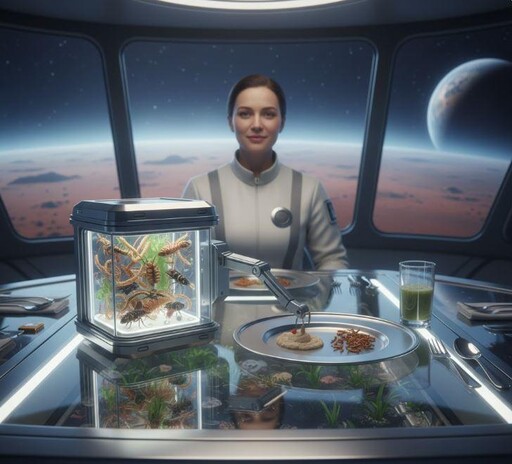 昆蟲挑戰太空餐桌！微型蛋白質工廠可能隨人類飛上月球與火星