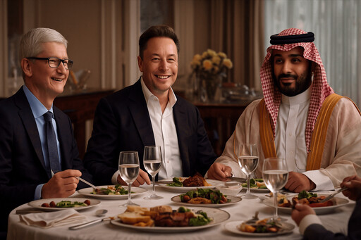 Apple Watch曾錄下命案鐵證！庫克與馬斯克同框嫌疑王儲共進晚餐