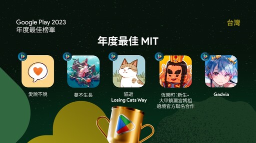 Google Play 台灣 2023 最佳榜單出爐！最佳遊戲、最佳應用程式、最佳 MIT 等一次看 「兩款遊戲」長青霸榜持續更新