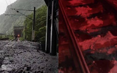 最新畫面曝！台鐵新自強號遭土石流衝擊 鐵軌驚見列車碎片