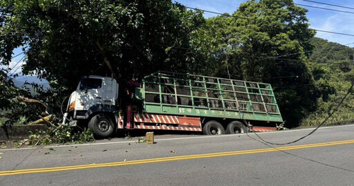 貨車避機車失控衝護欄釀電線垂落 宜蘭北宜路交通一度癱瘓