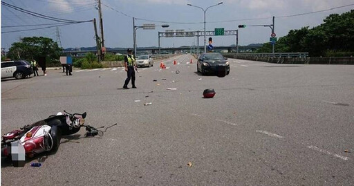 苗栗驚傳死亡車禍 電動機車從外車道鬼切左轉遭撞飛身亡