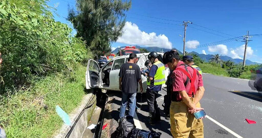 瞌睡1秒驚魂！台11線駕駛打瞌睡車翻對向道 3人輕傷脫困