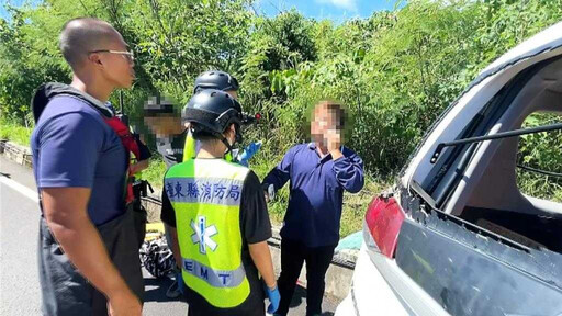 瞌睡1秒驚魂！台11線駕駛打瞌睡車翻對向道 3人輕傷脫困