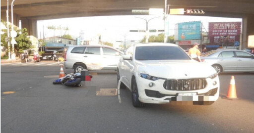 酒駕闖紅燈！台中瑪莎拉蒂擊落1騎士 駕駛「車還是租的」慘了