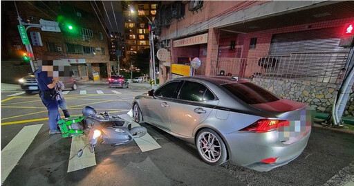 五股撞車影片瘋傳！ 駕駛當街咆哮外送員 蘆洲警火速到場排解