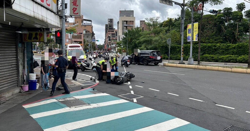 三重女騎士高速過彎猛撞直行轎車 人車噴飛路邊全身擦挫傷送醫