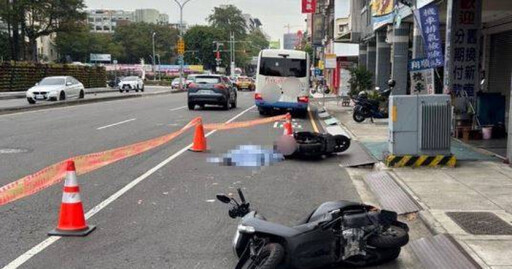 台中死亡車禍！男超車擦撞1機車倒地 再遭公車輾過斷魂輪下