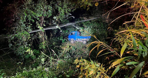 狹巷會車險象環生！小貨車墜10米山谷 駕駛奇蹟輕傷