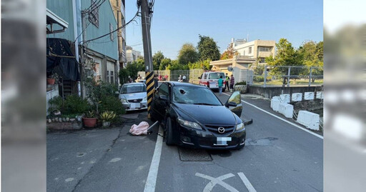 台中霧峰離奇車禍！轎車與特斯拉相撞後 駕駛死亡擋風玻璃破洞