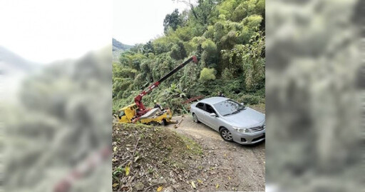 導航害慘！男駕車赴東勢民宿誤闖險境 陡坡卡死險墜谷