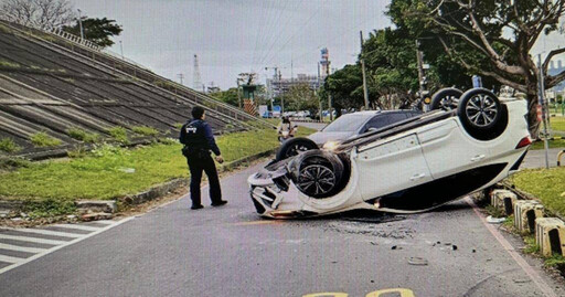 醉到翻車！台北23歲男酒駕衝撞路緣 0.73超標慘遭送辦