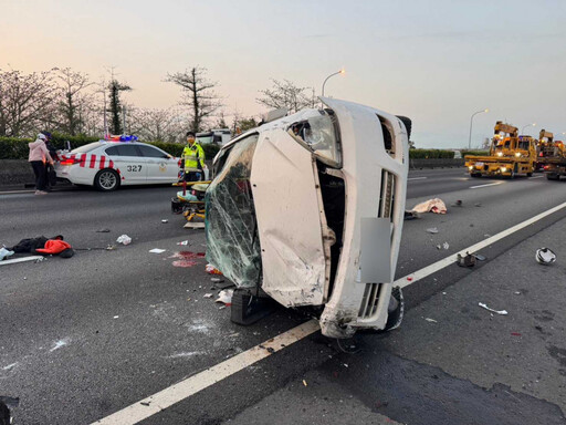 國1豐原段6車追撞「2人被甩出車外」1死6傷 驚悚畫面曝光